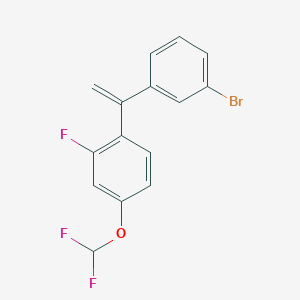 molecular formula C15H10BrF3O B8321986 4-[1-(3-Bromo-phenyl)-vinyl]-1-difluoromethoxy-3-fluoro-benzene CAS No. 1180016-07-2