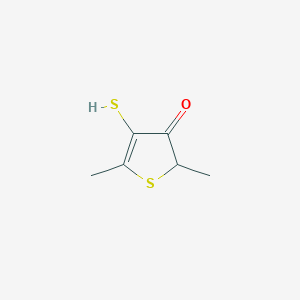 molecular formula C6H8OS2 B8322011 4-Mercapto-2,5-dimethyl-2,3-dihydrothiophene-3-one 