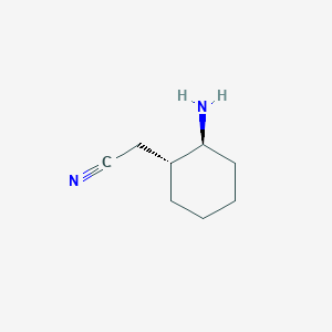 molecular formula C8H14N2 B8322160 [(1R,2S)-2-aminocyclohexyl]acetonitrile 