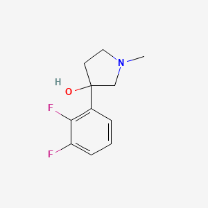 molecular formula C11H13F2NO B8322198 (+)-3-(2,3-Difluorophenyl)-1-methylpyrrolidin-3-OL 