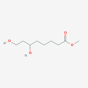 molecular formula C9H18O4 B8322252 6,8-Dihydroxyoctanoic acid methyl ester 