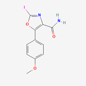 molecular formula C11H9IN2O3 B8322262 2-Iodo-5-(4-methoxyphenyl)oxazole-4-carboxamide 