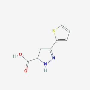 (+/-)-4,5-Dihydro-3-(2-thienyl)-1H-pyrazole-5-carboxylic acid