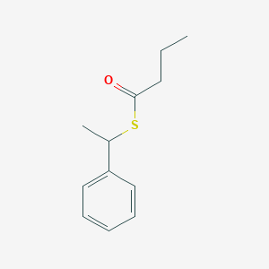 molecular formula C12H16OS B8322280 Thiobutyric acid S-(1-phenyl-ethyl)ester 
