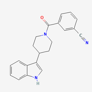 molecular formula C21H19N3O B8322338 3-[4-(1H-Indol-3-yl)-piperidine-1-carbonyl]-benzonitrile 
