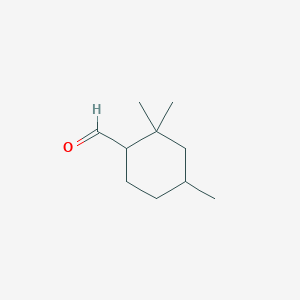 molecular formula C10H18O B8322344 2,2,4-Trimethyl-1-cyclohexanecarbaldehyde 