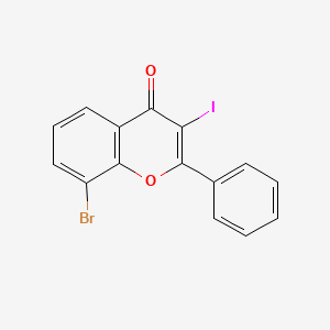 molecular formula C15H8BrIO2 B8322383 8-Bromo-3-iodo-2-phenyl-chromen-4-one 