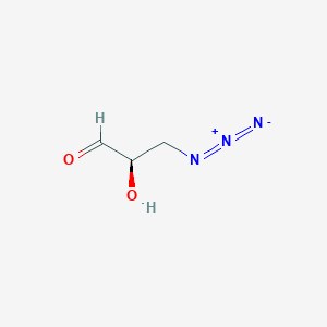 molecular formula C3H5N3O2 B8322447 (2R)-3-Azido-2-hydroxypropanal 