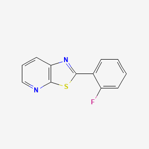 molecular formula C12H7FN2S B8322469 2-(2-Fluorophenyl)thiazolo[5,4-b]pyridine 