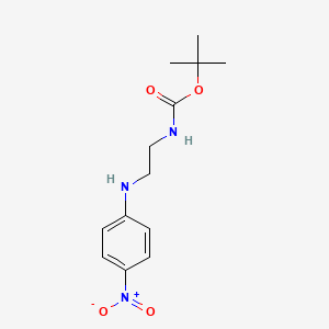 molecular formula C13H19N3O4 B8322475 4-(2-tert.Butoxycarbonylamino-ethylamino)-nitrobenzene 