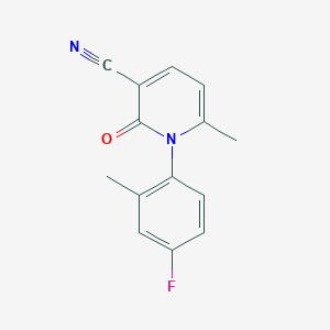 1-(4-Fluoro-2-methylphenyl)-6-methyl-2-oxo-1,2-dihydropyridine-3-carbonitrile