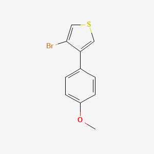 molecular formula C11H9BrOS B8322484 3-Bromo-4-(4-methoxyphenyl)thiophene 