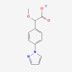 2-(4-(1H-pyrazol-1-yl)phenyl)-2-methoxyacetic acid