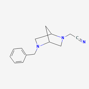 molecular formula C14H17N3 B8322500 2-Benzyl-5-cyanomethyl-2,5-diazabicyclo[2.2.1]heptane 