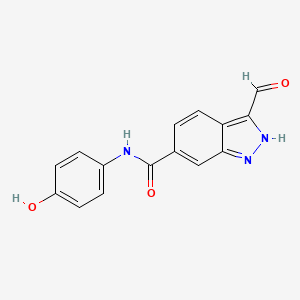 N-(4-Hydroxyphenyl)-3-formyl-1H-indazole-6-carboxamide