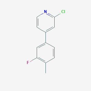 molecular formula C12H9ClFN B8322536 2-Chloro-4-(3-fluoro-4-methyl-phenyl)-pyridine 