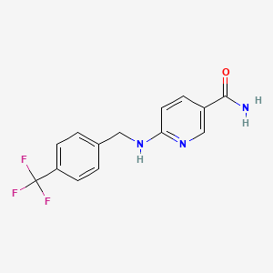 6-[[4-(Trifluoromethyl)phenyl]methylamino]pyridine-3-carboxamide