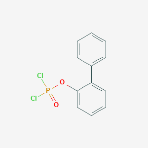 molecular formula C12H9Cl2O2P B8322600 Dichlorophosphinic acid 2-biphenylyl ester 