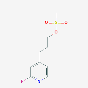 molecular formula C9H12FNO3S B8322611 3-(2-Fluoropyridin-4-yl)propyl methylsulfonate 