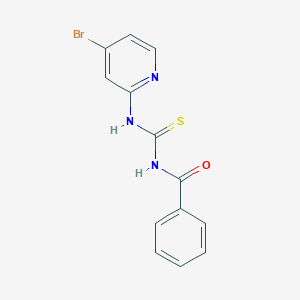 molecular formula C13H10BrN3OS B8322618 N-{[(4-bromopyridin-2-yl)amino]carbonothioyl}benzamide 