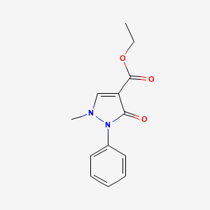 molecular formula C13H14N2O3 B8322628 Ethyl 1-methyl-3-oxo-2-phenyl-2,3-dihydro-1H-pyrazole-4-carboxylate 
