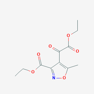 molecular formula C11H13NO6 B8322637 Ethyl 4-[ethoxy(oxo)acetyl]-5-methylisoxazole-3-carboxylate 