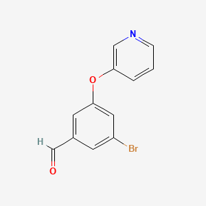 molecular formula C12H8BrNO2 B8322675 3-Bromo-5-(3-pyridyloxy)benzaldehyde 