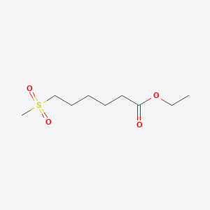 molecular formula C9H18O4S B8322678 Ethyl 6-(methanesulfonyl)hexanoate 