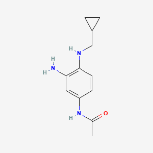 molecular formula C12H17N3O B8322741 N-{3-amino-4-[(cyclopropylmethyl)amino]phenyl}acetamide 