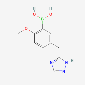 [2-methoxy-5-(1H-1,2,4-triazol-3-ylmethyl)phenyl]boronic acid