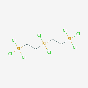 molecular formula C4H8Cl8Si3 B8322762 1,1,1,4,4,7,7,7-Octachloro-1,4,7-trisilaheptane 