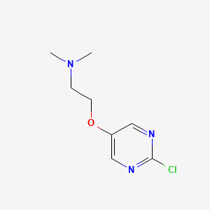 molecular formula C8H12ClN3O B8322779 2-(2-chloropyrimidin-5-yloxy)-N,N-dimethylethanamine 
