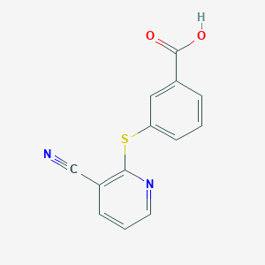 molecular formula C13H8N2O2S B8322811 3-(3-Cyano-pyridin-2-ylsulfanyl)-benzoic acid 