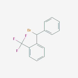 molecular formula C14H10BrF3 B8322848 2-(Trifluoromethyl)benzhydryl bromide 