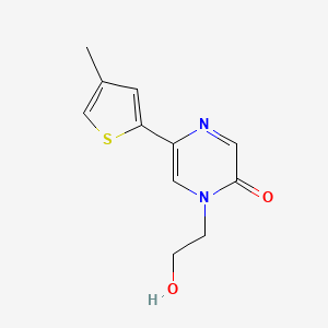 1-(2-Hydroxyethyl)-5-(4-methylthiophen-2-yl)pyrazin-2(1H)-one