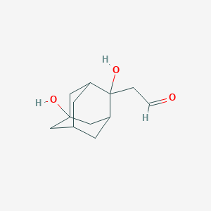 molecular formula C12H18O3 B8322865 (2,5-Dihydroxy-adamantan-2-yl)-acetaldehyde 