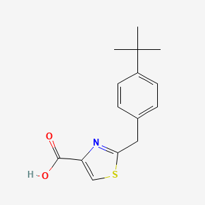molecular formula C15H17NO2S B8322872 2-(4-tert-Butylbenzyl)thiazole-4-carboxylic acid 