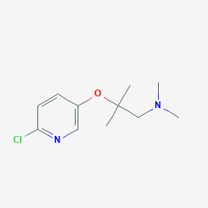 molecular formula C11H17ClN2O B8322884 2-(6-chloropyridin-3-yloxy)-N,N,2-trimethylpropan-1-amine 