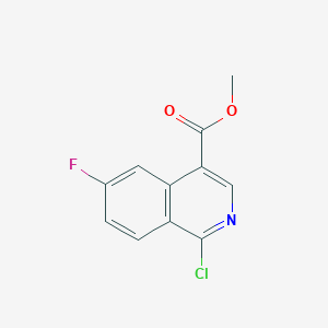 molecular formula C11H7ClFNO2 B8322890 Methyl 1-chloro-6-fluoroisoquinoline-4-carboxylate 