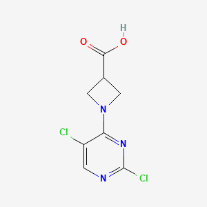 molecular formula C8H7Cl2N3O2 B8322905 1-(2,5-Dichloropyrimidin-4-yl)-azetidine-3-carboxylic acid 