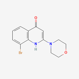 molecular formula C13H13BrN2O2 B8322918 8-bromo-2-morpholin-4-yl-1H-quinolin-4-one 