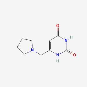 molecular formula C9H13N3O2 B8322932 6-(1-Pyrrolidinylmethyl)uracil 