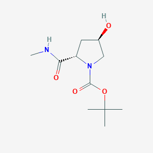 molecular formula C11H20N2O4 B8322936 (2S, 4R)-1-(t-Butoxycarbonyl)-2-methylcarbamoyl-4-hydroxypyrrolidine 