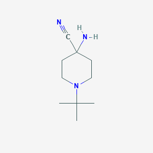 molecular formula C10H19N3 B8322944 4-Amino-1-t-butyl4-cyano-piperidine 