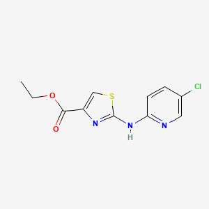 molecular formula C11H10ClN3O2S B8322982 Ethyl 2-((5-chloropyridin-2-yl)amino)thiazole-4-carboxylate 