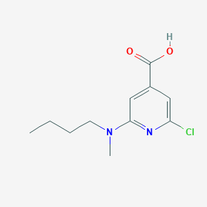 molecular formula C11H15ClN2O2 B8322987 2-[Butyl(methyl)amino]-6-chloroisonicotinic acid 