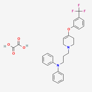 3,6-dihydro-N,N-diphenyl-4-[3-(trifluoromethyl)phenoxy]-1(2H)-pyridinepropanamine ethanedioate