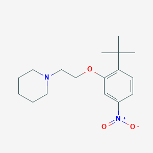 molecular formula C17H26N2O3 B8323037 1-[2-(2-Tert-butyl-5-nitro-phenoxy)-ethyl]-piperidine 
