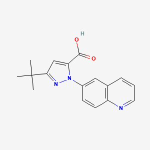 3-tert-butyl-1-(quinolin-6-yl)-1H-pyrazole-5-carboxylic acid