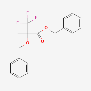 molecular formula C18H17F3O3 B8323052 Benzyl 2-(benzyloxy)-3,3,3-trifluoro-2-methylpropanoate 
